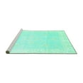 thumbnail image 2 of Ahgly Company Machine Washable Indoor Rectangle Oriental Turquoise Blue Traditional Area Rugs, 5' x 8', 2 of 4