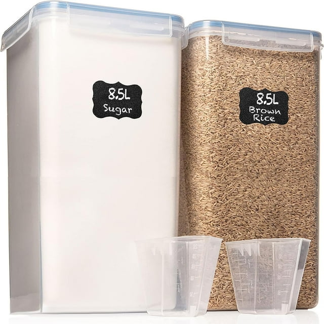 Recipiente de almacenamiento de harina White Feather Supplies, 8,5 L, hermético