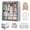 Gray, variant on E-Greetshopping Portable Closet Organizer, 67"x49"x18" Wardrobe Closet with 3 Hanging Rods, 6 Clothes Storage Organizer Shelves, Dustproof Non-woven Fabric Closet Storage,Silver