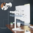 thumbnail image 4 of VIVO White Dual Monitor Desk Stand Mount, Fits Up to 27" Computer Screens, 4 of 8