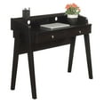 thumbnail image 3 of Convenience Concepts Newport 34.75 in. Tall Deluxe 2 Drawer Desk with Shelf, Espresso, All Ages, 3 of 8