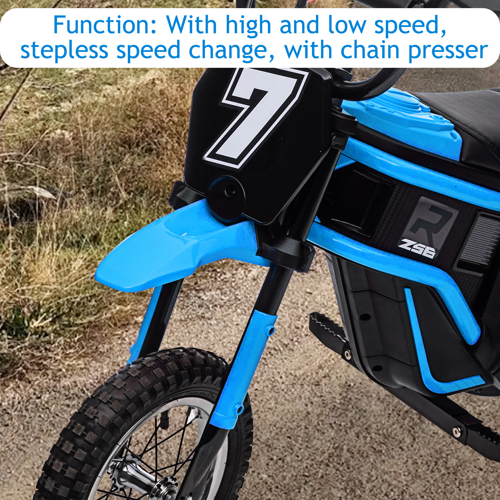 24v 350w Electric Dirt Bike for Kids Ages 8-12, 15 MPH, 2 Speed Modes, 135 Lb Weight Capacity
