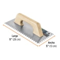 thumbnail image 3 of Llana 11' dentado cuadrado 1/4', tipo español, mango madera, 3 of 4