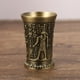 thumbnail image 5 of Vaso de vidrio, vaso para sorbos, vaso con relieve antiguo, para accesorios de bar Ramsés de bronce, 5 of 8