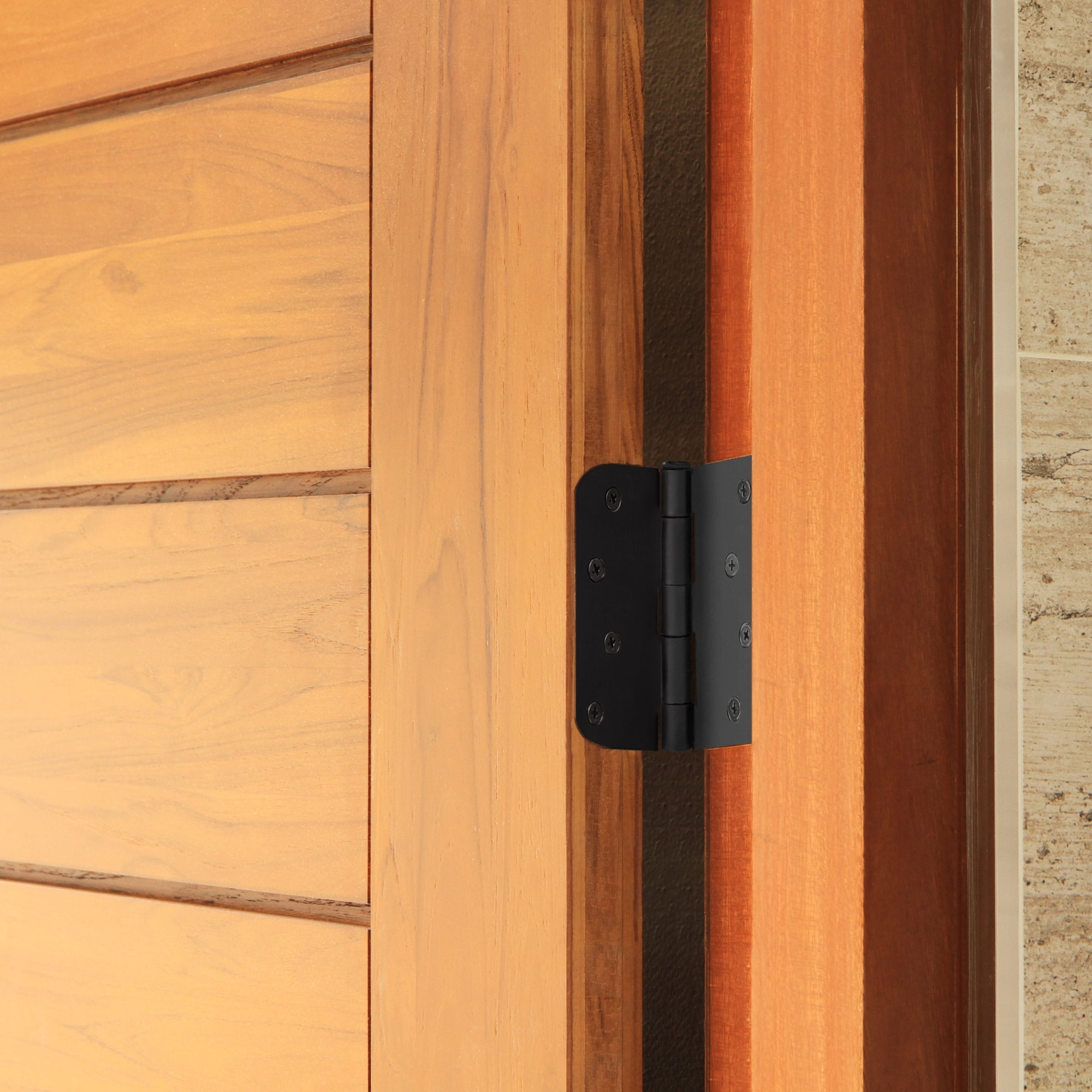 Design House 10-Pack 4" H x .625" Radius Butterfly Interior/Exterior Door Hinges, Matte Black