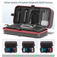 thumbnail image 3 of Switch 2 Case for Joy-con 2 & 2025 Switch 2 & 2021 OLED & 2017 Original, Portable Travel Case with 28 Game Holders, Hard Shell Switch 2 Carrying Case for Switch Accessory Kits, 3 of 6