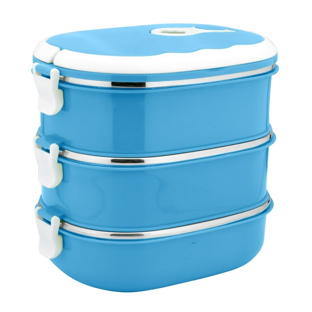 CRCMURE Rack Stainless Steel Insulated Lunch Box, Multi-Layer Student Lunch Box, Sealed Plastic Fresh-Keeping Box