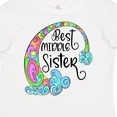 thumbnail image 4 of Inktastic Best Middle Sister Colorful Rainbow Swirls Girls Toddler T-Shirt, 4 of 5