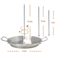 thumbnail image 3 of Vertical Cooking Stand Gyros Bbq Grilling Accessory With 3 Removable Spikes, 3 of 5