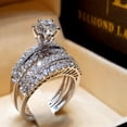 thumbnail image 1 of Fashion White Fine Diamond Zircon Couple Ring, 1 of 1