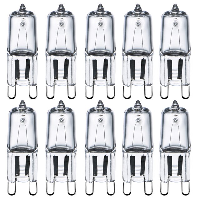 Bombillas halógenas G9 G9 28W Bombillas de cápsula G9 230V 2800K Blanco cálido Regulable Paquete de 10