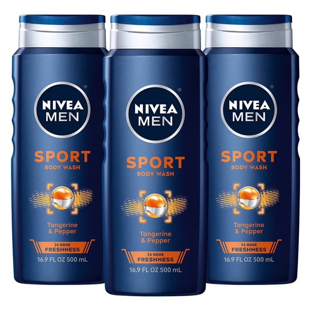 Gel de baño Nivea Men Sport con minerales revitalizantes, 500 ml, paquete de 3