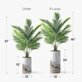 thumbnail image 2 of Artificial Tree in Modern Granite Effect Planter, Fake Areca Tropical Palm Silk Tree for Indoor and Outdoor Home Decoration - 57" Overall Tall (Plant Pot Plus Tree), 2 of 5