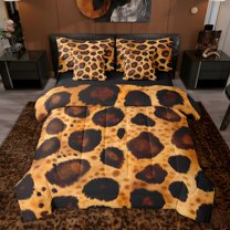 Castle Fairy Leopard Print Bedding Comforter Set,Cheetah Print King Bedding Sets