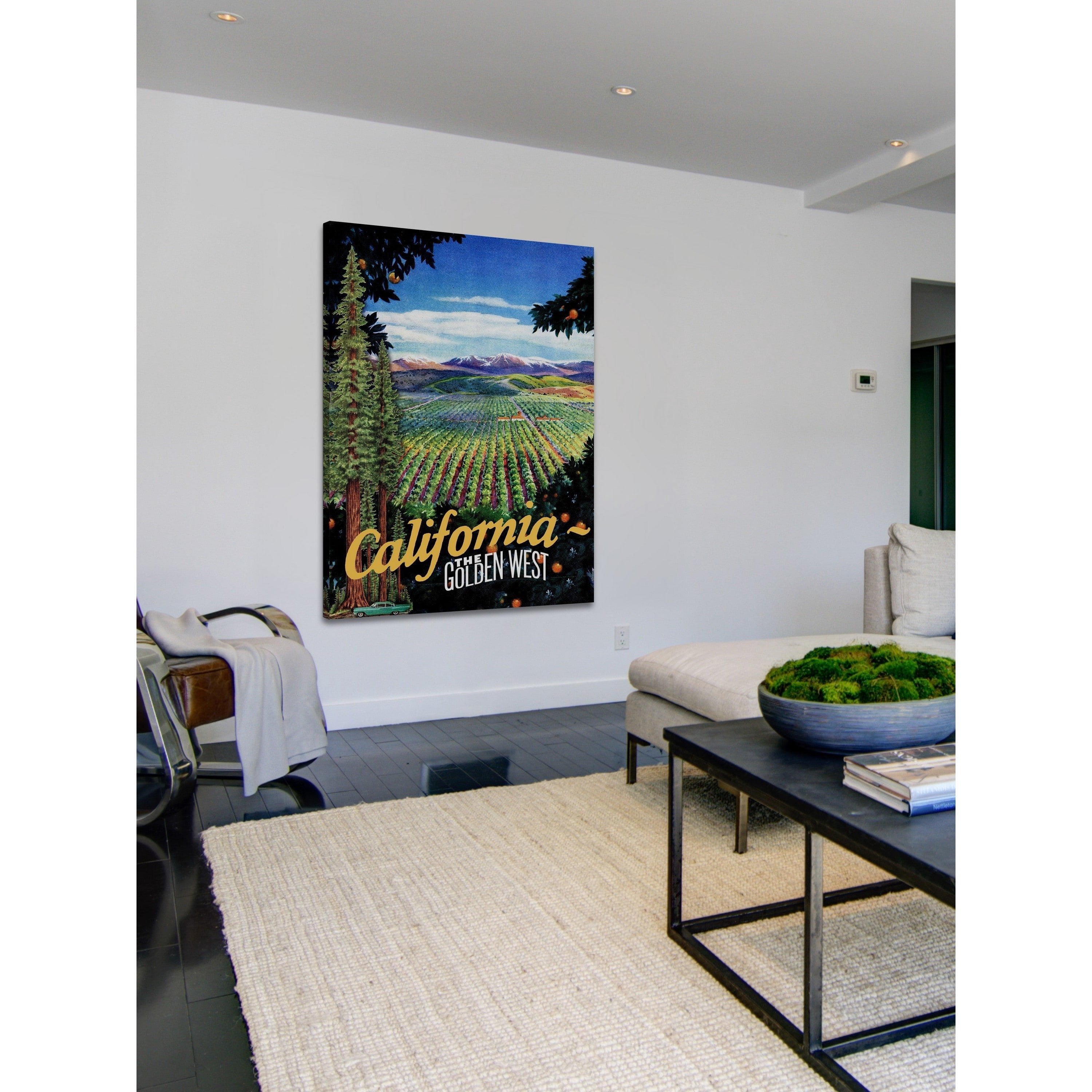 "Travel Poster California" Painting Print on Wrapped Canvas