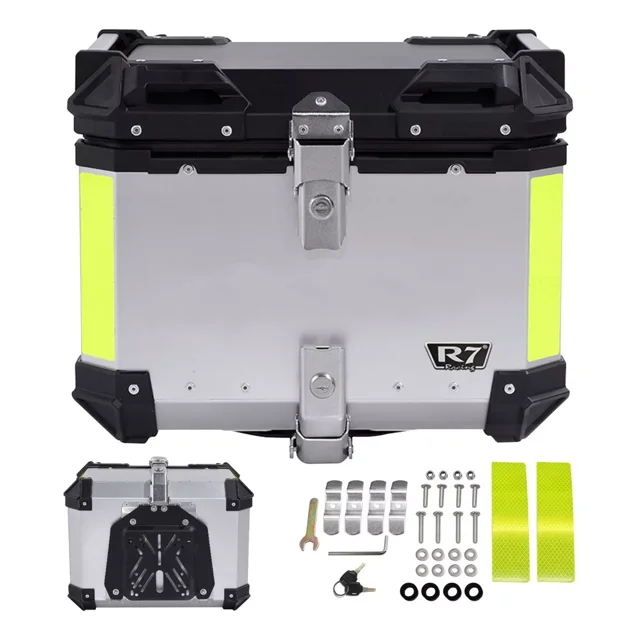 Caja Para Moto Trasero R7 Racing Aluminio 45 Lts