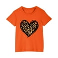 thumbnail image 2 of Odeerbi Toddler Boys Girls Summer Cotton T-shirt Fashion Cute Printed Casual Short Sleeve Cotton Tops Shirts Toddler Clothes Orange, 2 of 5