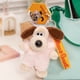 thumbnail image 3 of Llavero con colgante de bolsa de perro de dibujos animados de Gromit de Kawaii, muñecos de peluche de cachorro de anime, regalo de cumpleaños, se puede cambiar de ropa, 3 of 5