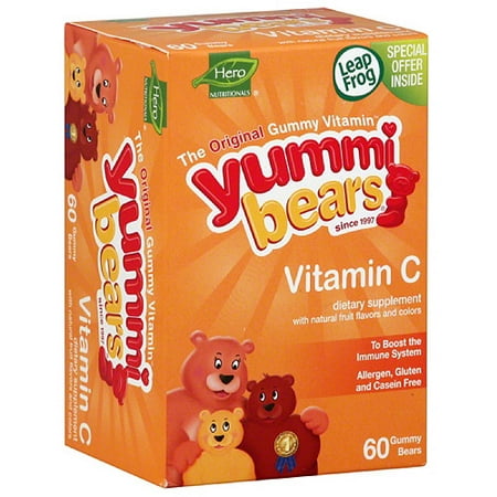 Yummi Bears La vitamine C Complément alimentaire gommeux ours, 60 compte