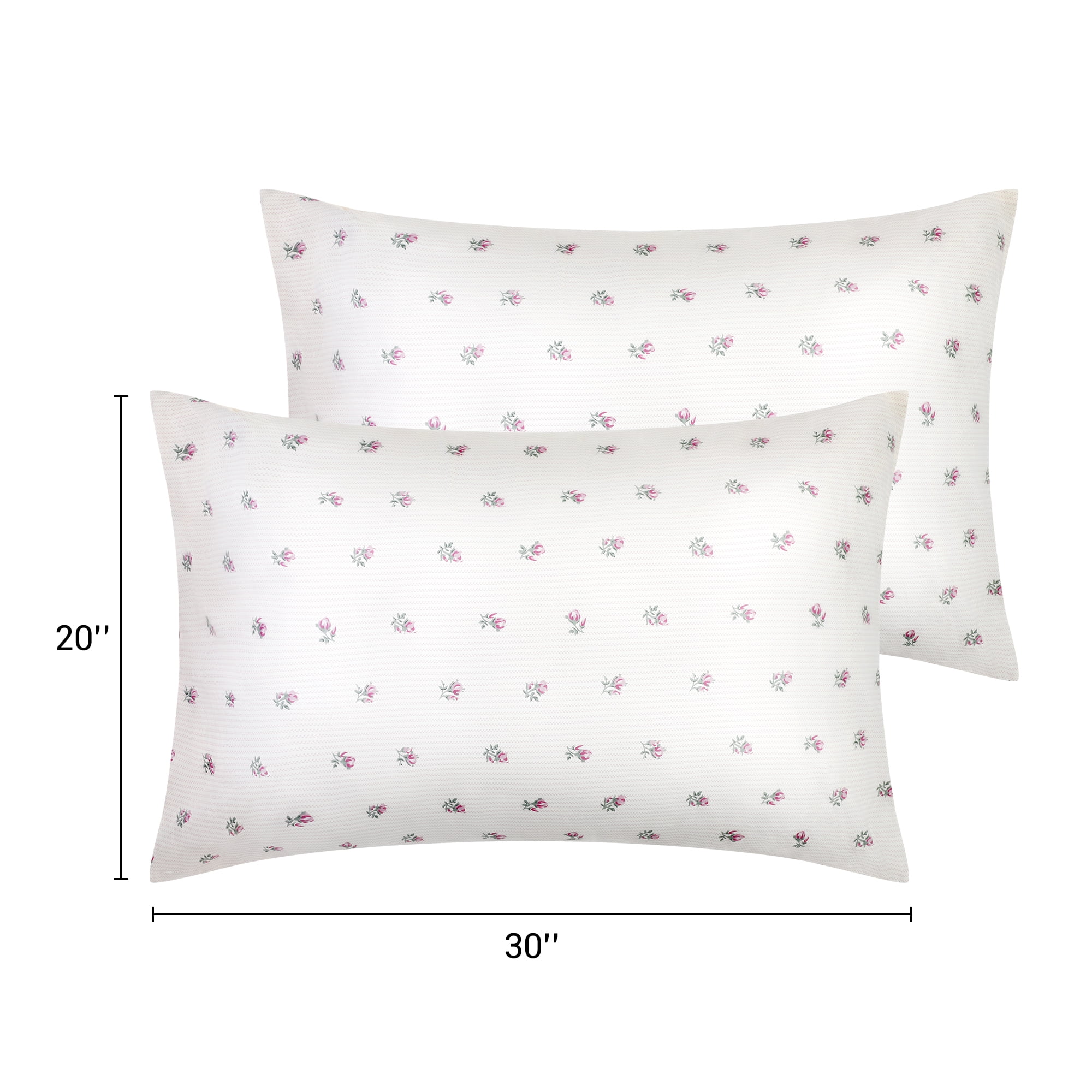 Unique Bargains Pillowcase Cotton Floral Pillow Cases with Envelope Closure Beige