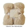thumbnail image 3 of Surpdew Decorative Soft Long Pile Fluffy Faux Throw Blanket 50" X 60", Solid Luxury Fuzzy Plush Blanket For Couch Sofa Bed, Accent Shaggy Lightweight Blankets For Pet,Thick,Warm, 3 of 6