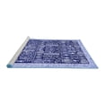 thumbnail image 2 of Ahgly Company Machine Washable Indoor Rectangle Oriental Blue Traditional Area Rugs, 6' x 9', 2 of 4
