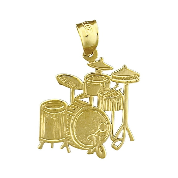 14K Gold Drum Kit Pendant