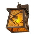 thumbnail image 4 of Meyda 146819 7 in. Whispering Pines Lantern Wall Sconce, Cafe Noir & Amber Mica, 4 of 4