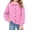 Pink, variant on Mooqilaa Girls Buttons Sweatshirts Size 10-12, School Casual Long Sleeve Collared Fall Outerwear Pink