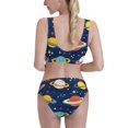 thumbnail image 5 of High Waisted Bikini Sets For Women, Planets And Stars Swimsuits Tummy Control, Two Pieces Bathing Suit, 5 of 8