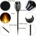 thumbnail image 5 of 4 Pack Outdoor Solar Flame Light,Solar Lights Outdoor for Garden Decorations with Flickering Flame,IP65 Waterproof Solar Powered Yard Lights Torch Light for Lawn Patio Pathway (Warm White), 5 of 9