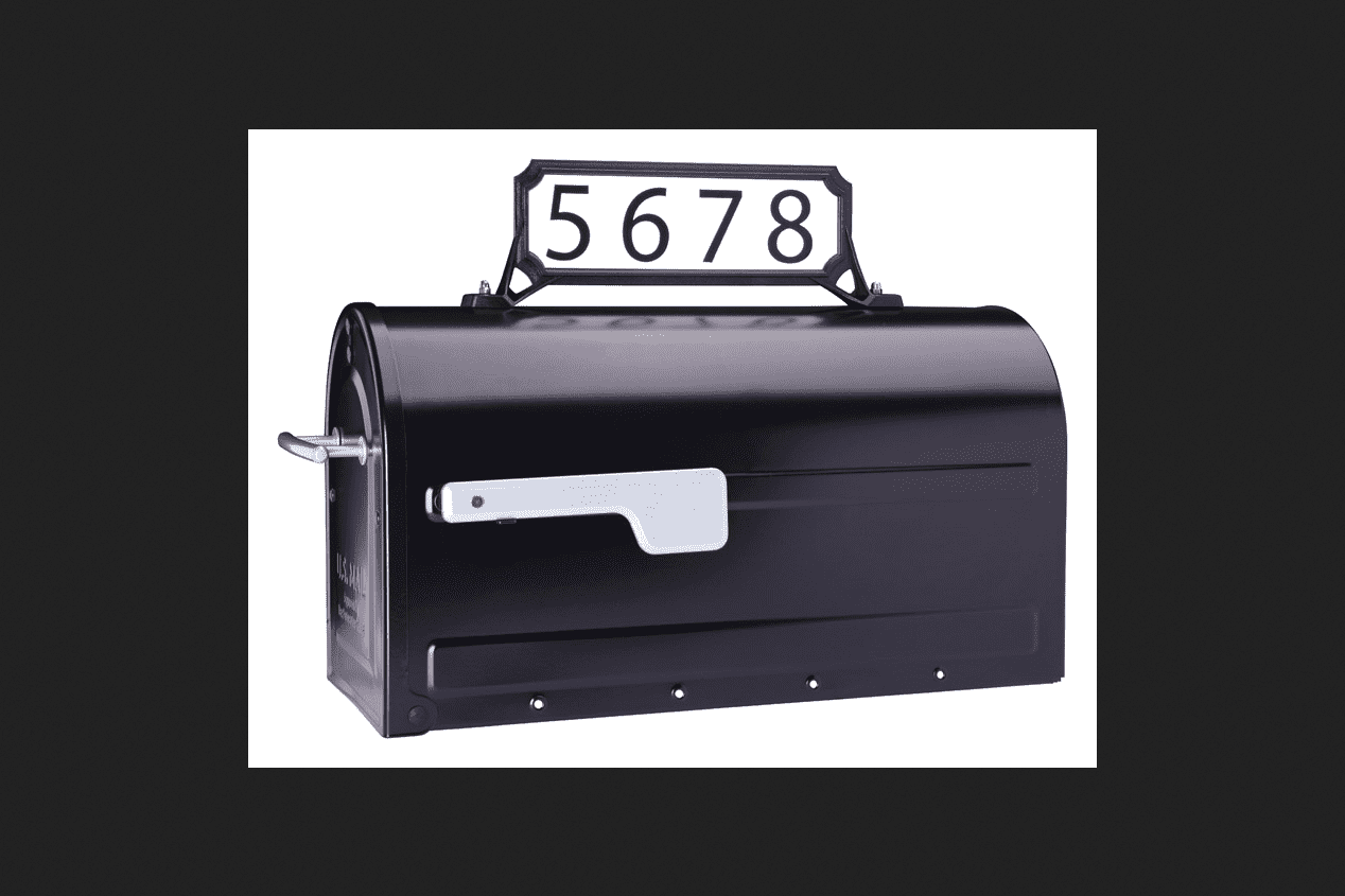 Architectural Mailboxes Manhattan Plastic Black Mailbox Address Plaque