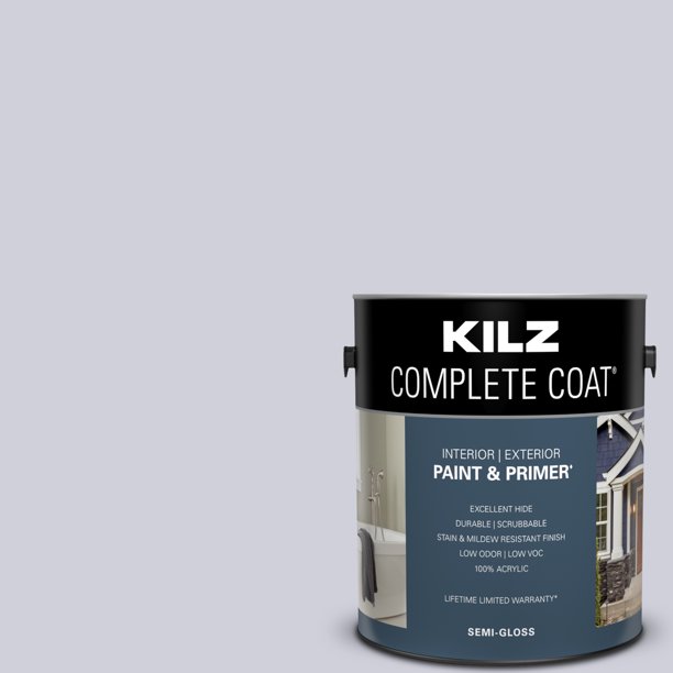 KILZ Complete Coat Paint & Primer, Interior/Exterior, SemiGloss