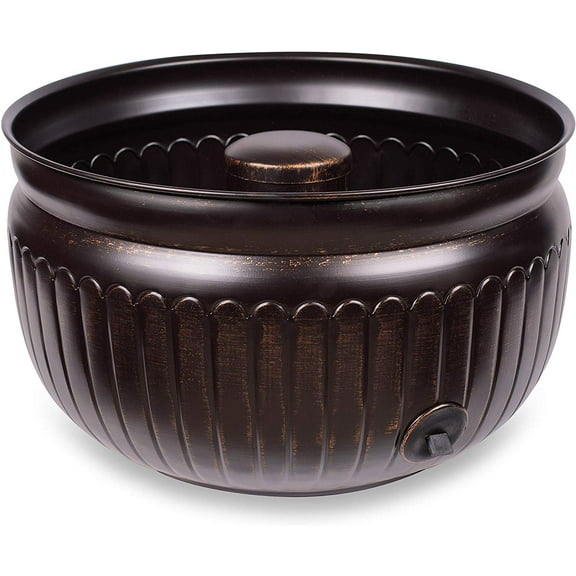 BirdRock Home Decorative Water Hose Pot - Distressed Bronze - 100 ft Hose