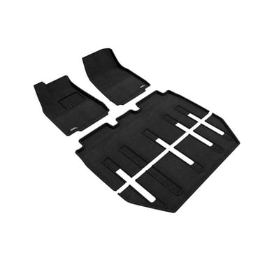 3D MAXpider 2017-2021 Fits Tesla Model X Folding 7-Seat 1st Row 2nd Row 3rd Row Elegant Woven Nylon Black Floor Mat L1TL00504709