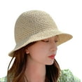 thumbnail image 2 of HuangHuanChen Crochet Bucket Hat Women Trendy Knit Floppy Cap Cute Boho Sun Hat Knit Foldable Floppy Beach Hat Fashion Cute Comfy Casual Fishing Hat Outdoor Travel Beige M, 2 of 3