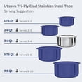 thumbnail image 4 of Tramontina Utsava 3.4-Quart Tri-Ply Clad Stainless Steel Tope/Patila with Lid - Induction & Oven Safe, 4 of 10