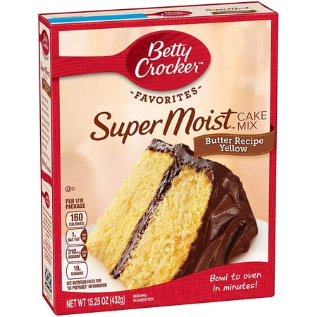 Betty Crocker Supermoist Cake Mix, Butter Recipe Yellow, 15.25 Oz