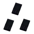 thumbnail image 4 of Baohd Extension Strap Bra Extender Buckle 3 Rows 3 Hooks Women Multicolor Lengthened Band Lingerie Replacement Intimates black 3Set, 4 of 6