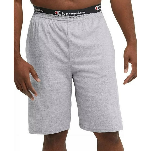 Champion OXFORD GREY Men's Big & Tall Standard-Fit Jersey-Knit 9" Shorts, US 2XB