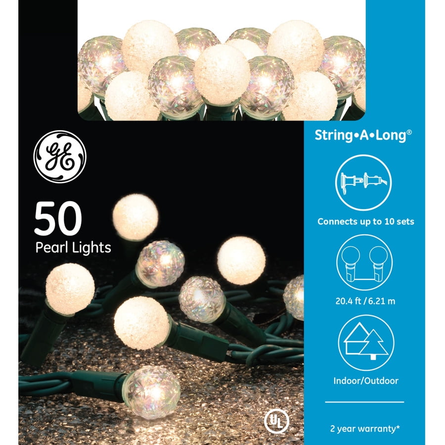 8X GE String-A-Long 50-Count 10.2-ft Clear Incandescent Christmas String Lights 