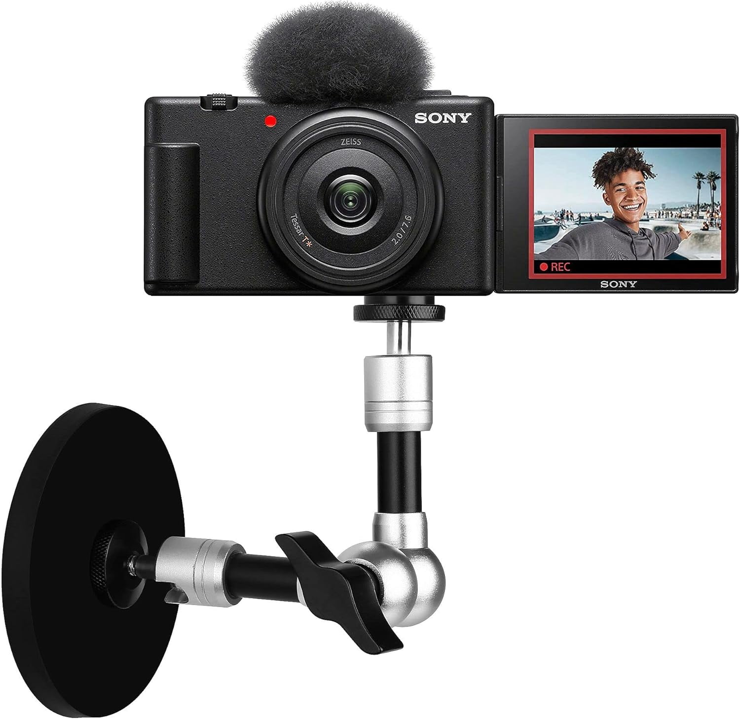 Webcam Magnetic Mount,7'' Magic Arm with Magnetic Suction Holder Compatible with Logitech StreamCam C920s Brio C930 C922 C925e C615 and Webcams with 1/4''-20 Interface