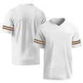 thumbnail image 5 of Unisex V Neck Football Jerseys Short Sleeve Blank Athletic Game Practice Uniforms Khaki M, 5 of 6
