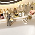 thumbnail image 5 of Behind The Faucet Organizer, Over Sink Faucet Storage Rack, No-Drill Free Standing Faucet Storage Shelf, Space-Saving Bathroom Countertop Organizer for Kitchen & Bathroom, Easy Drainage, 5 of 7