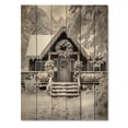 thumbnail image 3 of Designart "Winter s Charm at the Cottage" Landscapes Print on Natural Pine Wood, 3 of 5