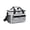A002- Gray, variant on Insulated Cooler Bag, Insulated Lunch Bag, Lunch Bag with Shoulder Strap, Portable Cooler Bag, Khaki Oxford Square 12X7X8 Inch Dual Zipper Thermal Tote, Reflective Strip Accents,