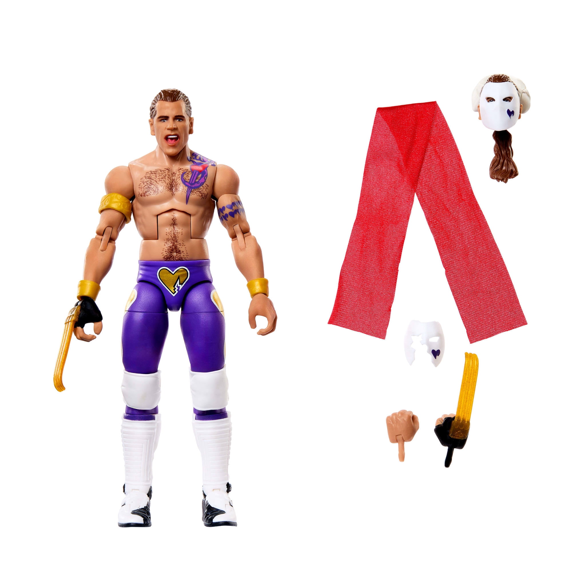 WWE x Street Fighter Shawn Michaels Action Figure & Accessories, 6-inch Collectible Vega Mashup Set