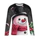 thumbnail image 4 of Blusas y camisas de manga larga y cuello redondo para hombre, informales, a la moda, con estampado navideño, cuello redondo, blusas de licra de manga larga para hombre., 4 of 5