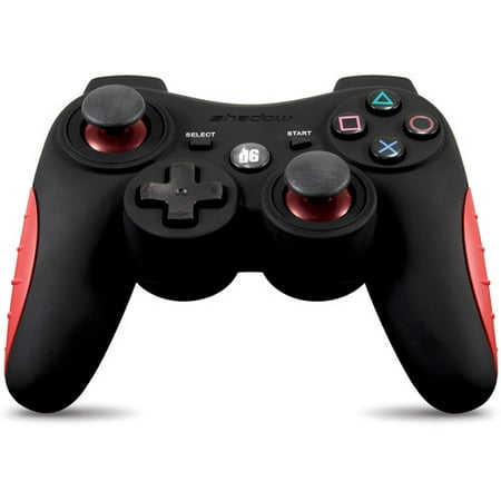 DREAMGEAR DGPS3-3853 PlayStation(R)3 Shadow 6 Wireless Controller (Rubberized Black)