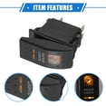 thumbnail image 4 of 2 Pcs 5 Pin Car Interior Backup Light Switch LED Light 20A/12V 10A/24V SPST on Off Universal Orange, 4 of 6